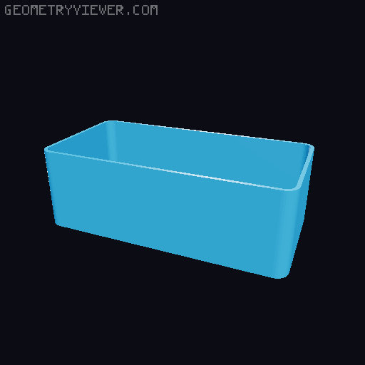 Bin for Ikea skadis - 564 models - hooks need support 3D model thumbnail