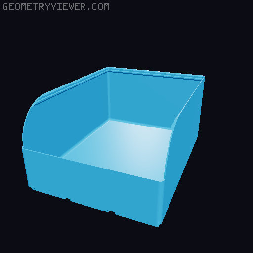 Gridfinity rouded bins collection all sizes 3D model thumbnail