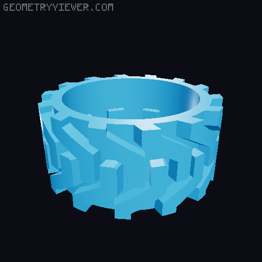 Mini Skidi Tires 3D model thumbnail