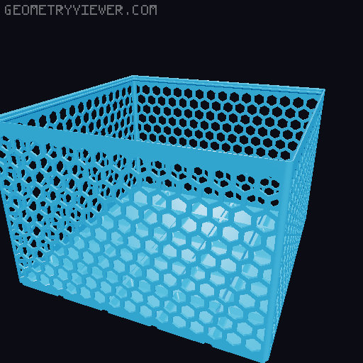 Gridfinity Hex Bins Light all sizes 3D model thumbnail