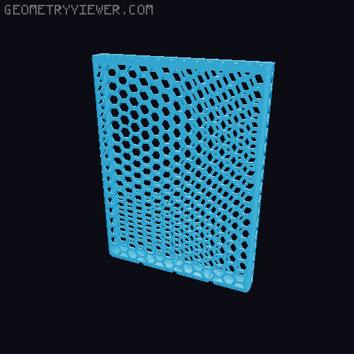 Gridfinity Hex Bins Light (rotated grid) all sizes 3D model thumbnail
