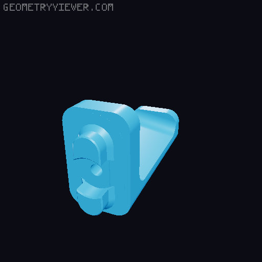 T-Nuts hammer Hook for Ikea Skadis 3D model thumbnail
