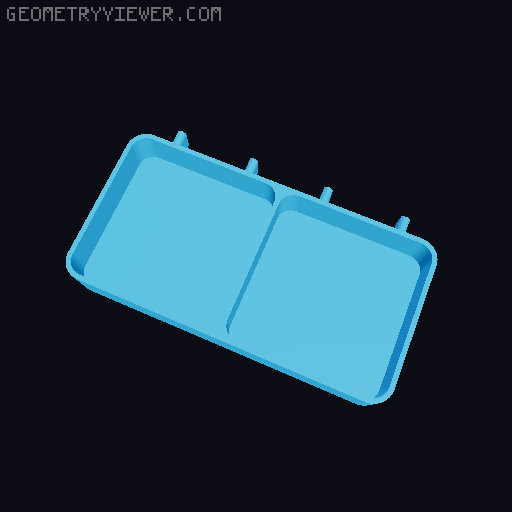Bin for Ikea skadis - 564 models - hooks need support 3D model thumbnail