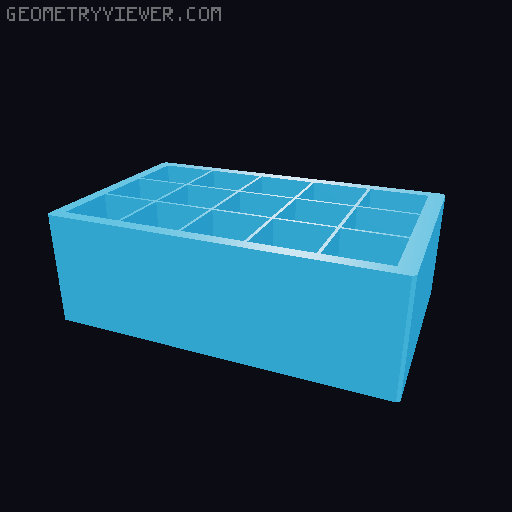Smaller battery tray's for organizing your batteries. 3D model thumbnail