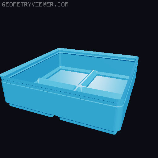 Gridfinity Box (Quick print, lite version, less filament!) 3D model thumbnail