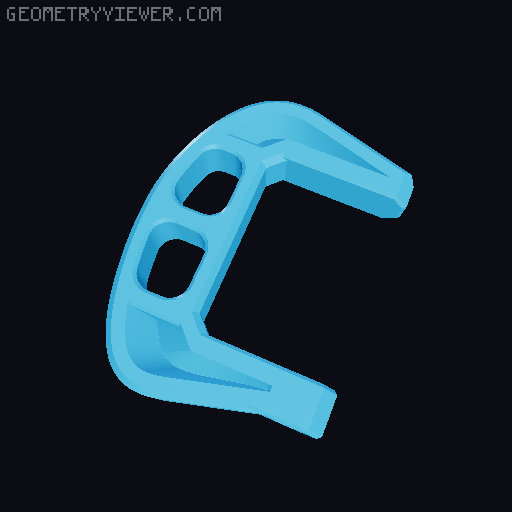 Strong Printable Clamp 3D model thumbnail