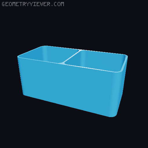 Bin for Ikea skadis - 564 models - hooks need support 3D model thumbnail