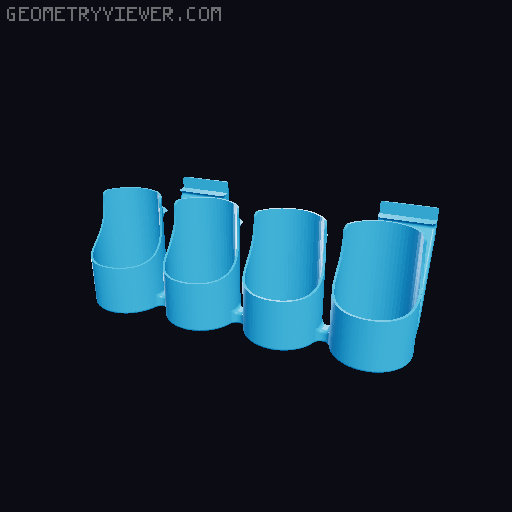 IKEA Skadis Pegboard - Paint Bottle Holder 3D model thumbnail
