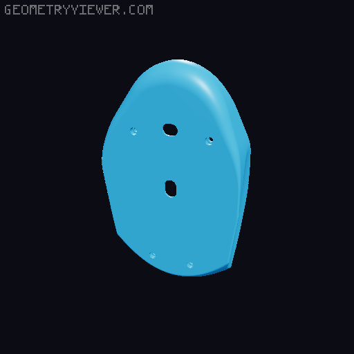 G305 G9x Bottom Shell 3D model thumbnail