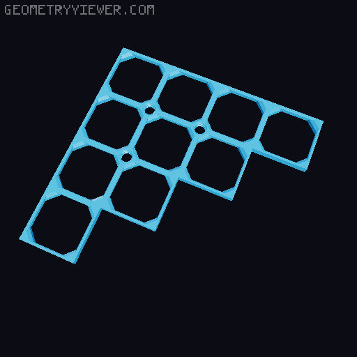 openGrid Triangular Tiles (2x2 - 12x12) 3D model thumbnail