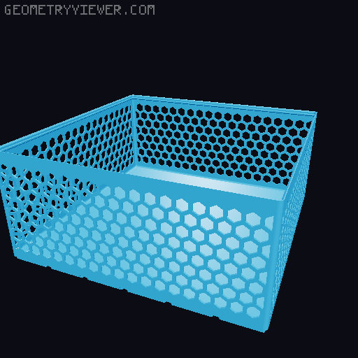 Gridfinity Hex Bins all sizes 3D model thumbnail