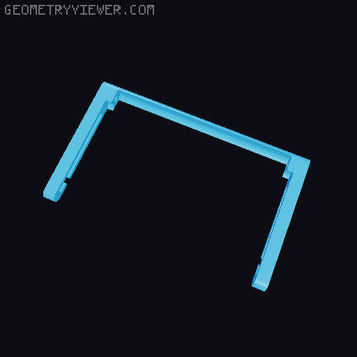 foldable wrist rest 3D model thumbnail