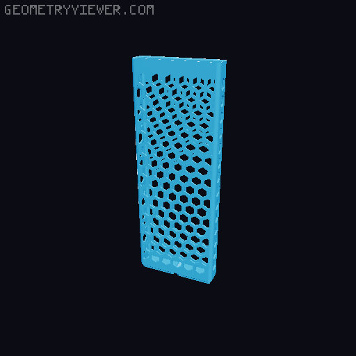 Gridfinity Hex Bins Light all sizes 3D model thumbnail