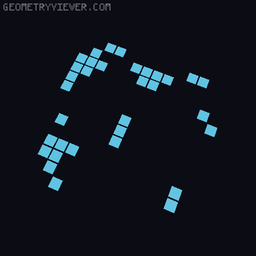 Stormtrooper pixel art fabric 3D model thumbnail