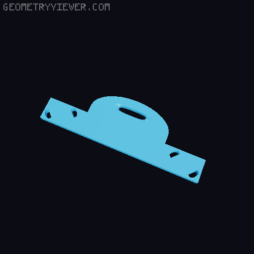 axial capra winch mount and suck down servo attachment  3D model thumbnail