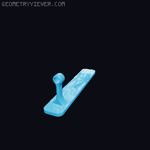 Rowing blade trophy 3D model thumbnail