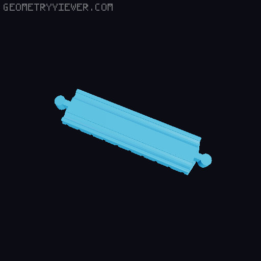 Wooden railway bridge system for Fischertechnik 3D model thumbnail