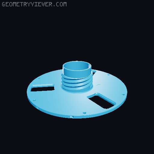 Master Spool without Text 3D model thumbnail