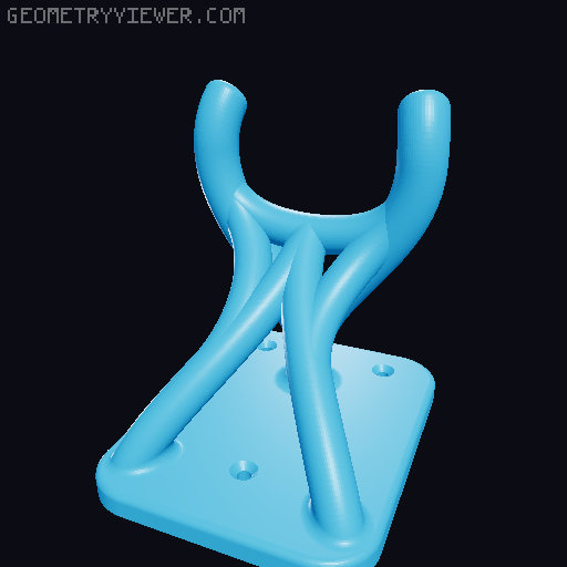 Guitar wall mount 3D model thumbnail