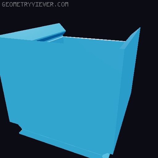 Stackable box 3D model thumbnail