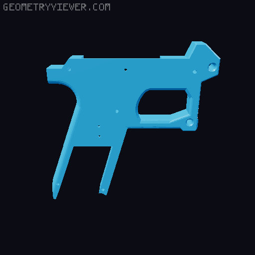Protean Battery Storage Grip and Dual Stage Trigger 3D model thumbnail