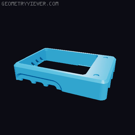 raspberry pi 5 snap case remix 3D model thumbnail