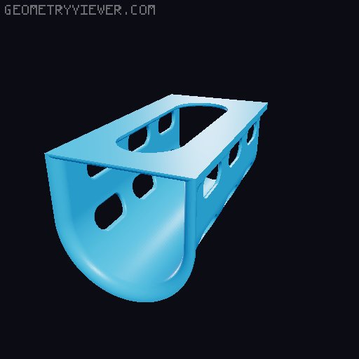 Garbage bag holder top/side. Standard, Hexagon and Voronoi design. 3D model thumbnail