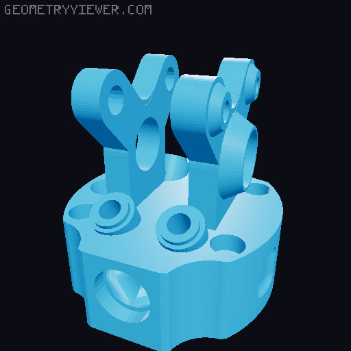 OHC V60 Ultramax Engine 3D model thumbnail