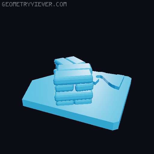 Catan Tiles grain/Dessert and harbor pieces 3D model thumbnail