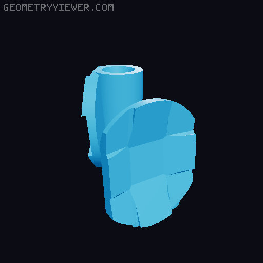One-handed Xbox One Controller Right - Parts Separated 3D model thumbnail