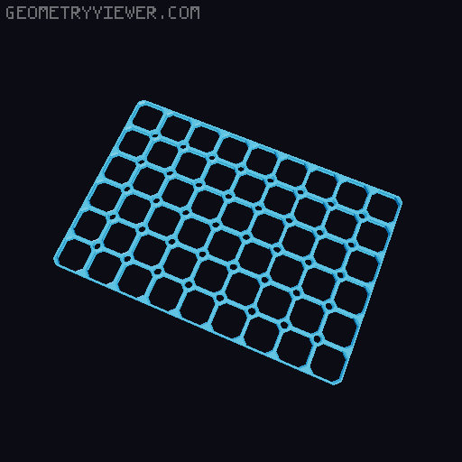 openGrid with Multiboard-compatible screw holes 3D model thumbnail