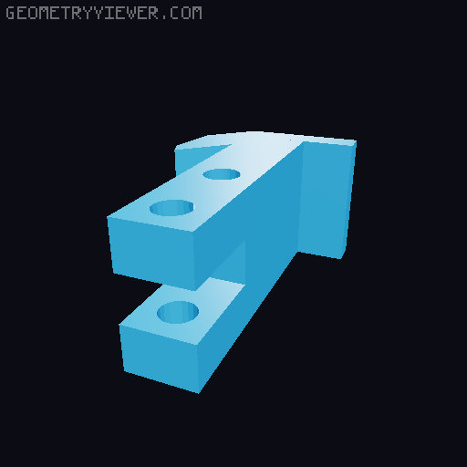 Remix Rubber band gun (6 shoots) 3D model thumbnail