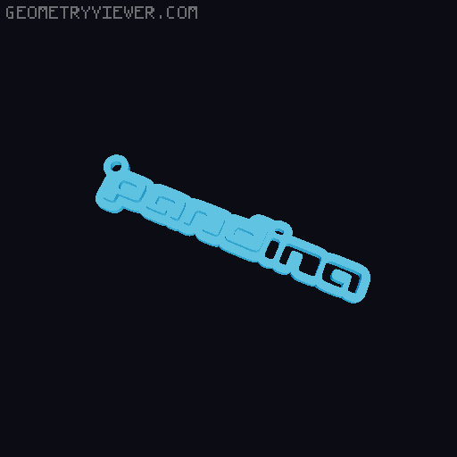 Pandina Keychain – 4 Logo Variants 3D model thumbnail