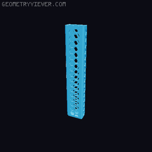 Gridfinity Hex Bins Light (rotated grid) all sizes 3D model thumbnail