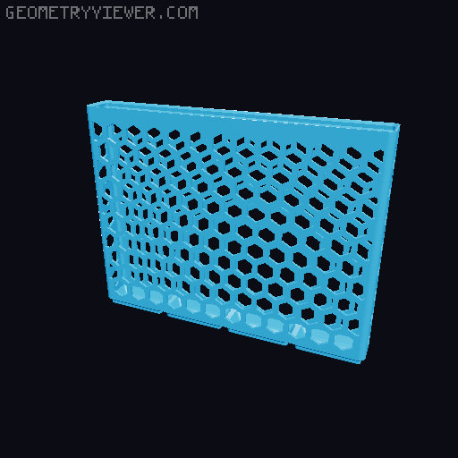 Gridfinity Hex Bins Light all sizes 3D model thumbnail