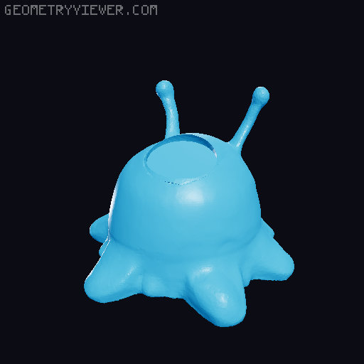 Brain Slug from Futurama 3D model thumbnail