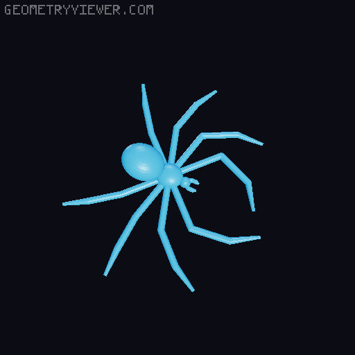 Creepy Halloween Spiders 3D model thumbnail