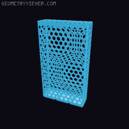 Gridfinity Hex Bins Light all sizes 3D model thumbnail