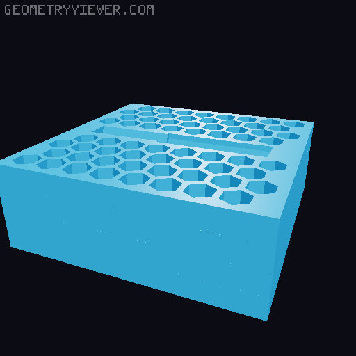 Gridfinity Remix Hex Nut Driver Cases 3D model thumbnail