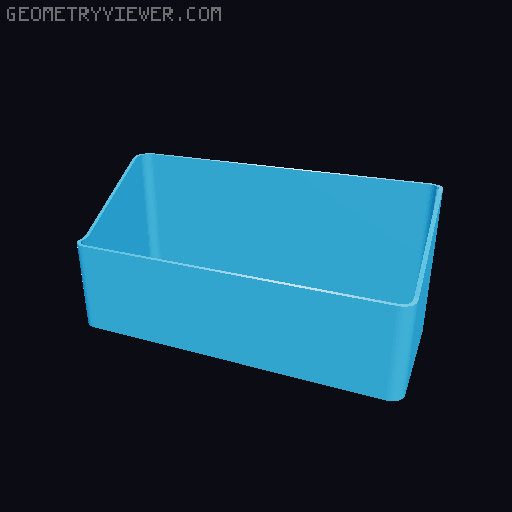 Bin for Ikea skadis - 564 models - hooks need support 3D model thumbnail