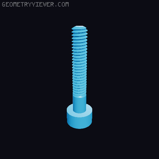 Hundreds of Metric Allen Screws with Cylindrical Head M2 up to M64 3D model thumbnail