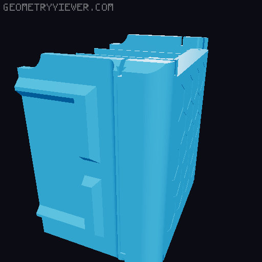 Organizer Box XL Pro 2-3 Slot Holder | With Split Version 3D model thumbnail