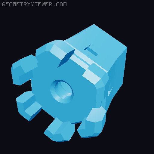 Tower fountain spouts 3D model thumbnail