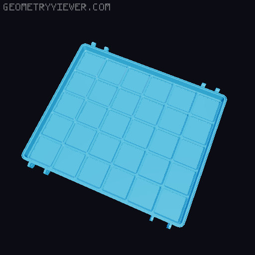 Rugged Gridfinity Box (Parametric) 3D model thumbnail