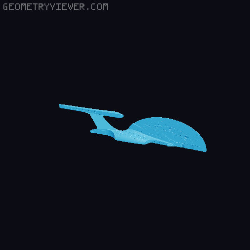 Enterprise Magnetic Wall Display (Star Trek) - Now 38% More Enterprise-y! 3D model thumbnail