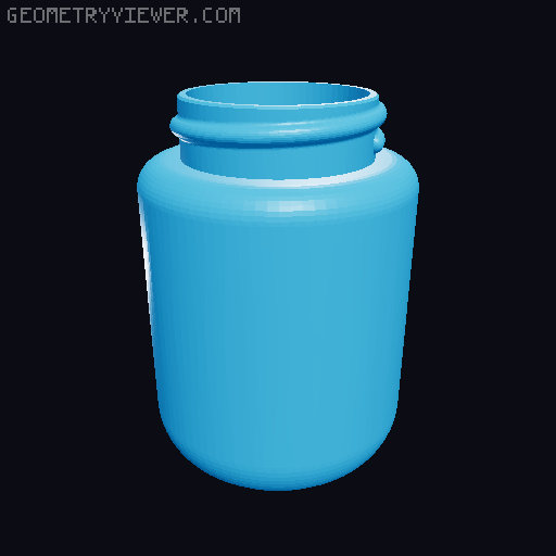 Pill Packer Bottle (Parametric) 3D model thumbnail