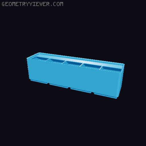 Gridfinity Divider Bins 3D model thumbnail