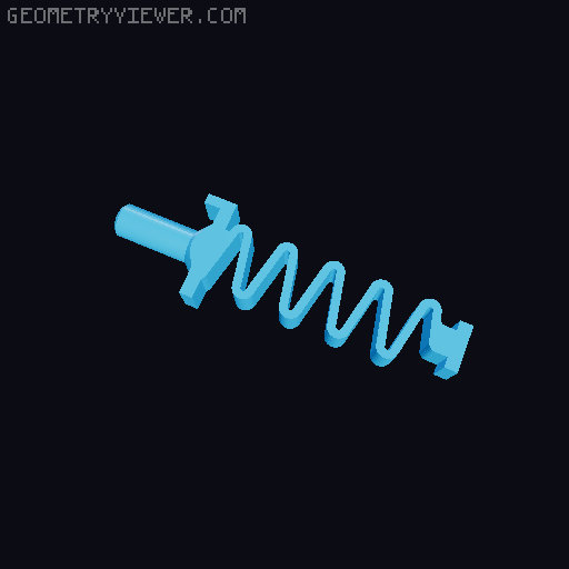 Spring Gun V2 - Shoots fake bullets with magazine 3D model thumbnail