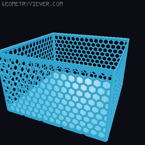 Gridfinity Hex Bins all sizes 3D model thumbnail