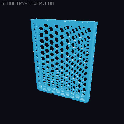Gridfinity Hex Bins Light (rotated grid) all sizes 3D model thumbnail